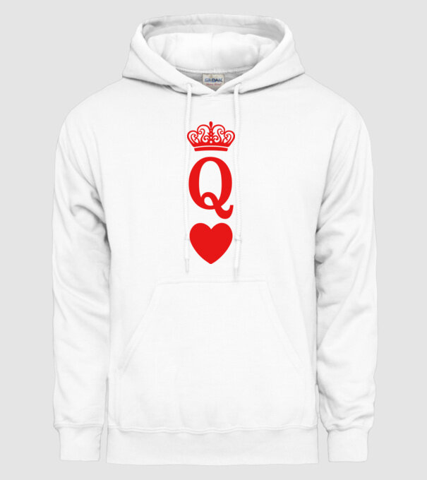 Queen model alb pe tricou