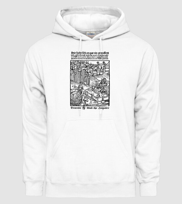 România dracula dark model alb pe tricou