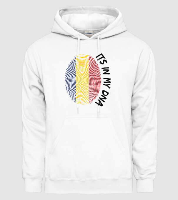 România fingerprint model alb pe tricou