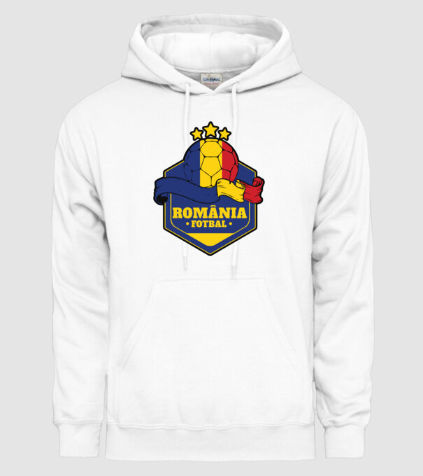 România Fotbal model alb pe tricou