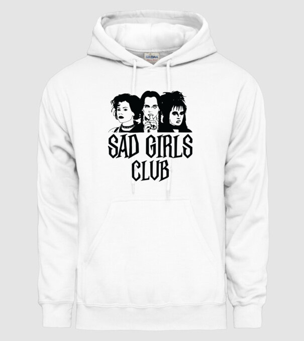 Sad Girls Club model alb pe tricou