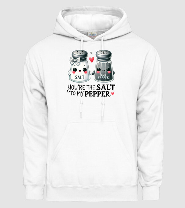 Salt to my Pepper model alb pe tricou