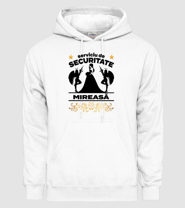 serviciu de securitate mireasă model alb pe tricou