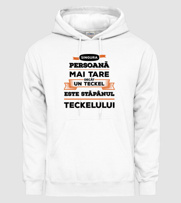 singura persoană mai tare decât un Teckel este stăpânul Teckelului model alb pe tricou