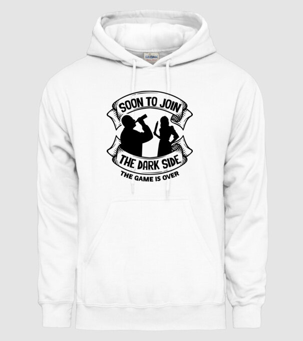 Soon join the dark side model alb pe tricou