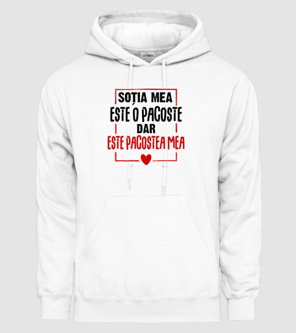 soția mea este o pacoste model alb pe tricou