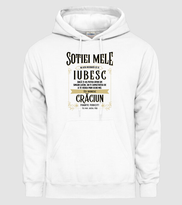 Soției mele - nu uita niciodată că te iubesc - dacă ți-aș putea oferi un singur lucru, ar fi capacitatea de a te vedea prin ochi model alb pe tricou