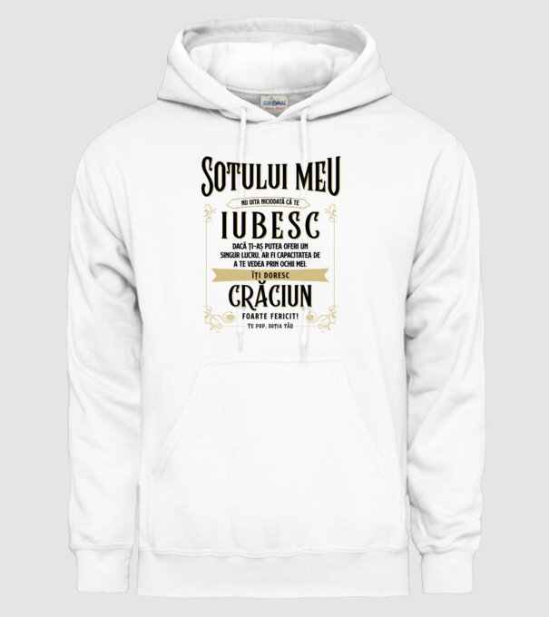 Soțului meu model alb pe tricou