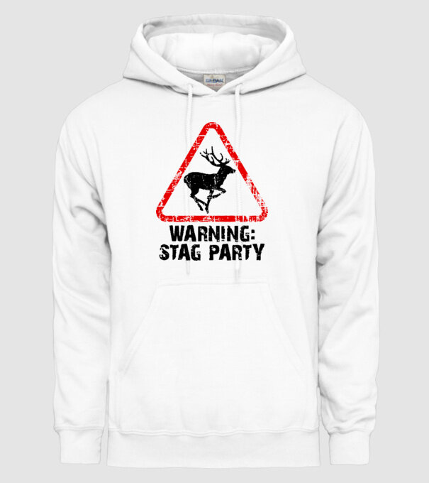 Stag Party model alb pe tricou