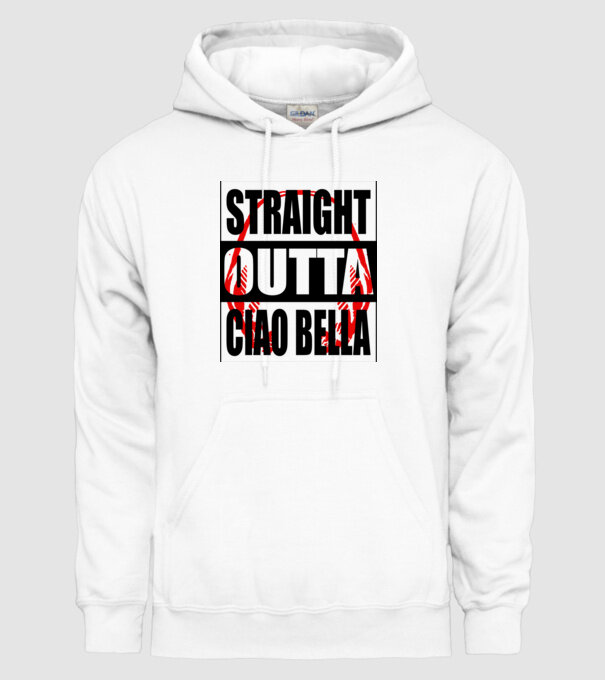 straight outta bella ciao model alb pe tricou