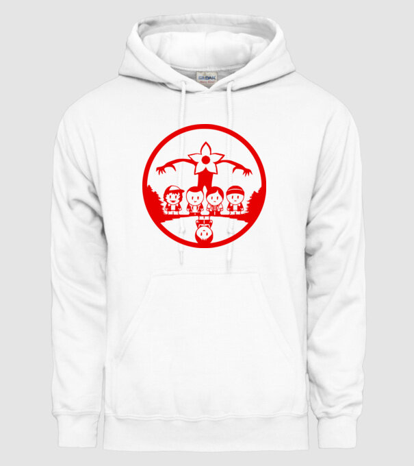 stranger things cartoon model alb pe tricou
