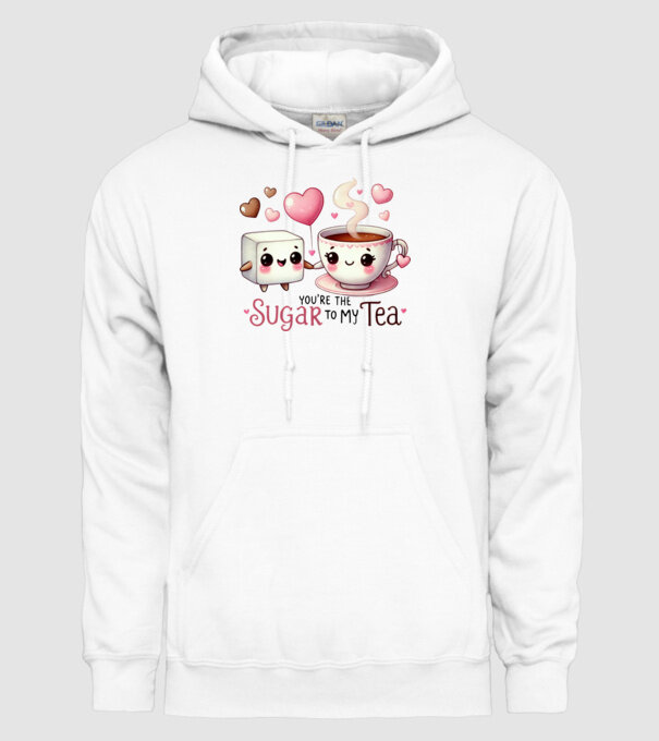 Sugar to my Tea model alb pe tricou