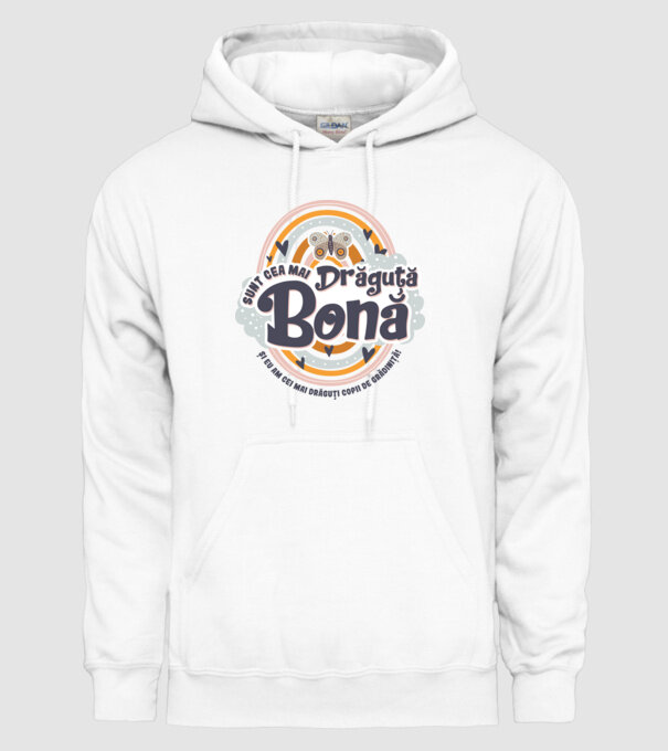 Sunt cea mai drăguță bonă! ... și eu am cei mai drăguți copii de grădiniță! model alb pe tricou