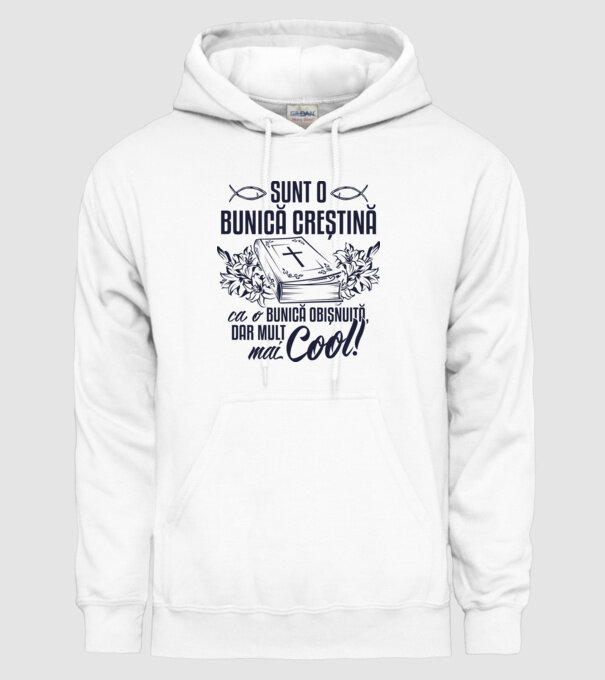 Sunt o bunică creștină, ca o bunică obișnuită, dar mult mai cool model alb pe tricou