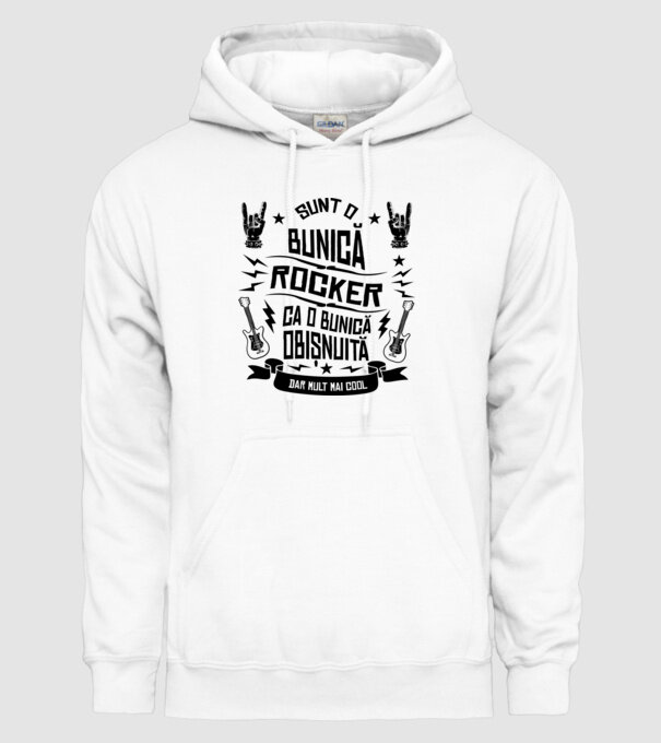 Sunt o bunică rocker, ca o bunică obișnuită, dar mult mai cool model alb pe tricou