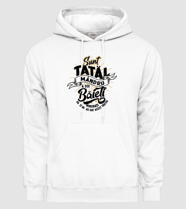 Sunt tatăl mândru a doi băieți minunați - da, ei mi-au dat acest tricou model alb pe tricou