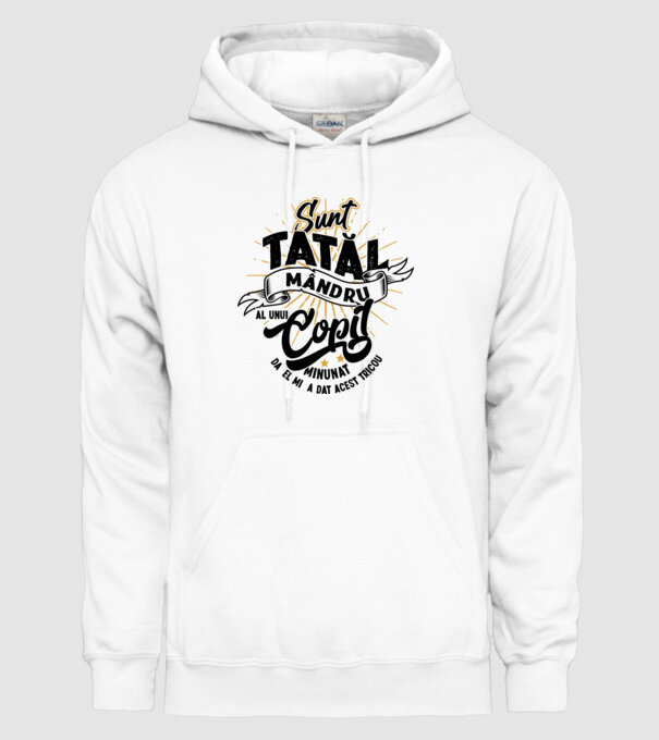 Sunt tatăl mândru al unui copil minunat - da, el mi-a dat acest tricou model alb pe tricou