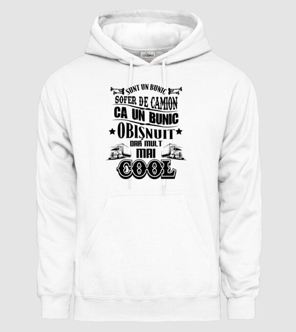 sunt un bunic de șofer de camion, ca un bunic obișnuit, dar mult mai cool model alb pe tricou