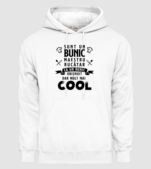 sunt un bunic maestru bucătar, ca un bunic obișnuit, dar mult mai cool model alb pe tricou