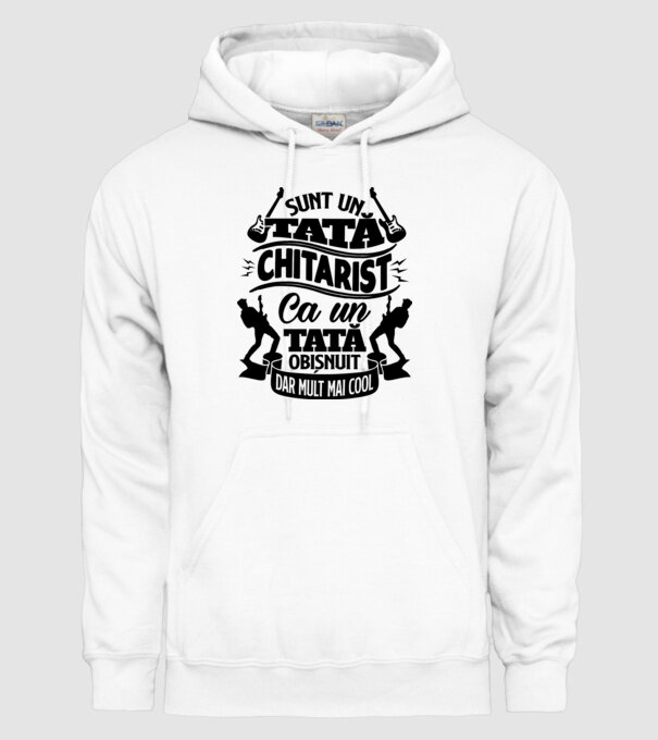 Sunt un tată chitarist, ca un tată obișnuit, dar mult mai cool model alb pe tricou