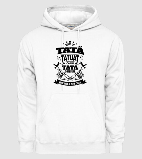 Sunt un tată tatuat, ca un tată normal, dar mult mai cool model alb pe tricou