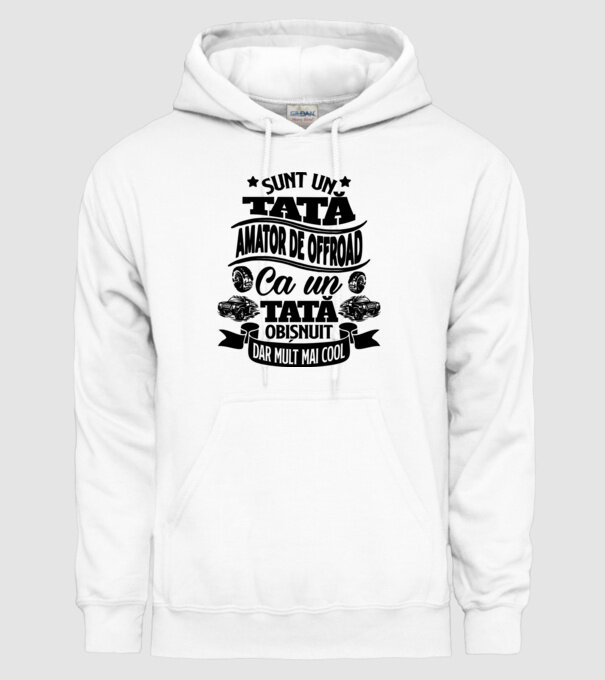 Sunt un tată amator de offroad, ca un tată obișnuit, dar mult mai cool model alb pe tricou