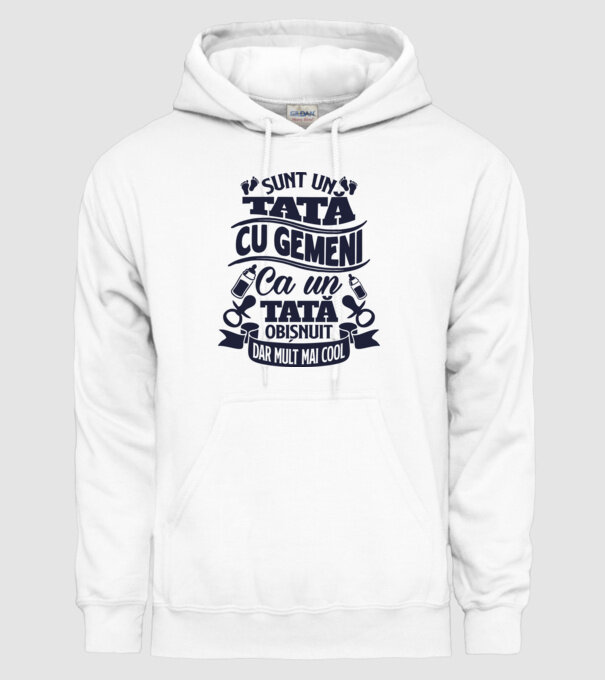 Sunt un tată cu gemeni, ca un tată obișnuit, dar mult mai cool model alb pe tricou