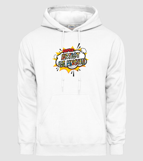 Super Artist de unghii model alb pe tricou