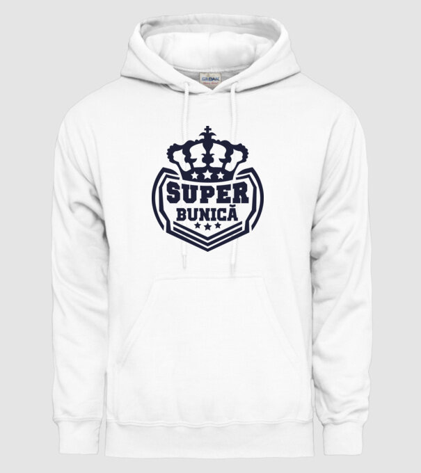 super bunică model alb pe tricou