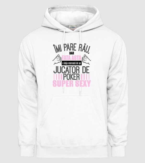 Îmi pare rău, dar fata asta e deja rezervată de un JUCĂTOR DE POKER super sexy model alb pe tricou