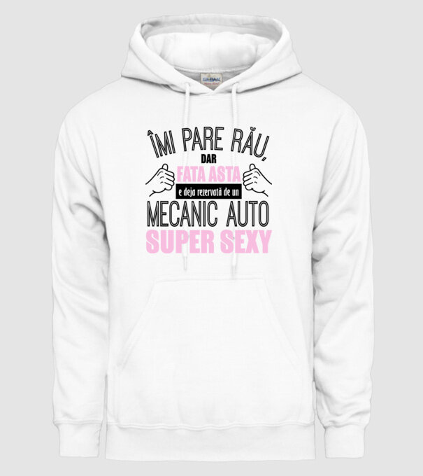 Îmi pare rău, dar fata asta e deja rezervată de un MECANIC AUTO super sexy model alb pe tricou