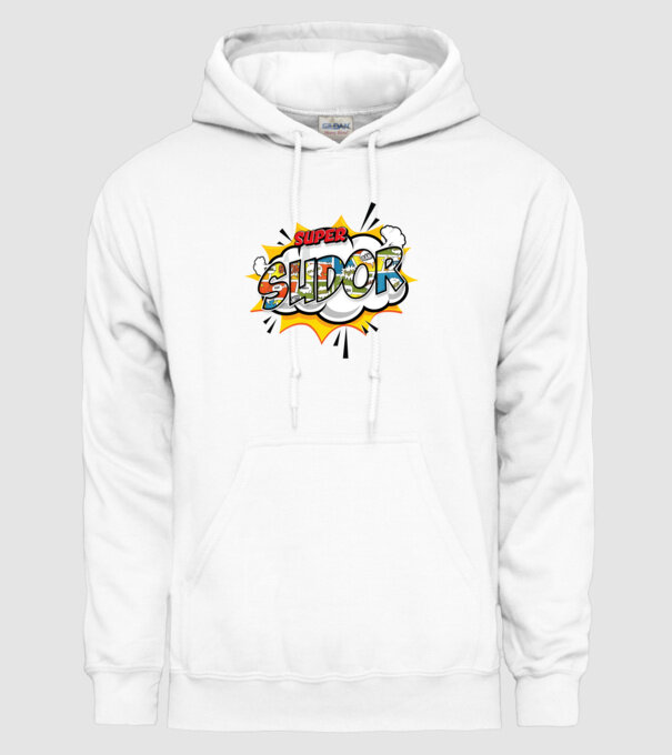 Super Sudor model alb pe tricou