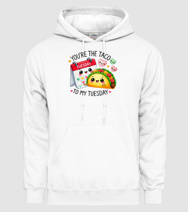 Taco to my Tuesday model alb pe tricou