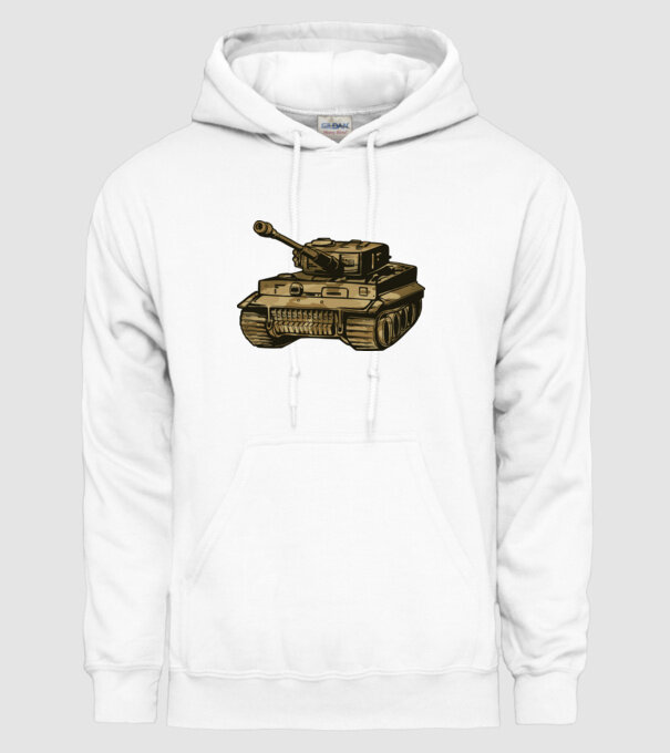Tancuri model alb pe tricou