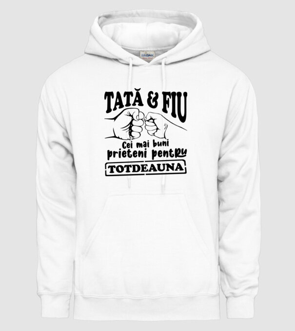 tată & fiu - cei mai buni prieteni pentru totdeauna model alb pe tricou