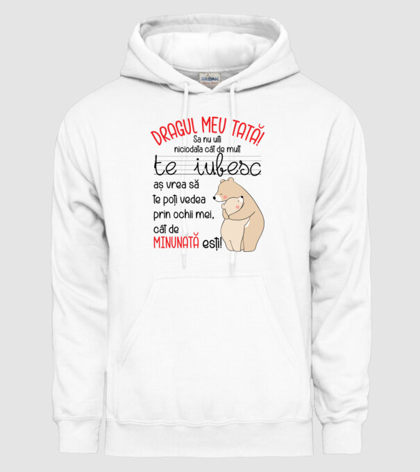 Tată Cât de minunat ești model alb pe tricou