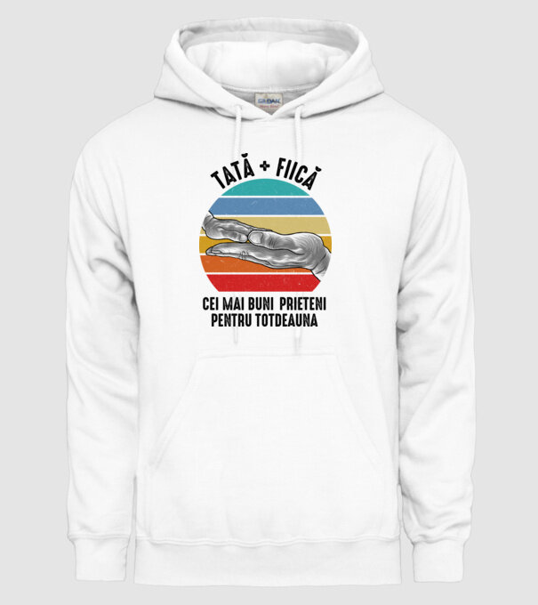 Tată - fiică - Cei mai bune prietene pentru totdeauna model alb pe tricou