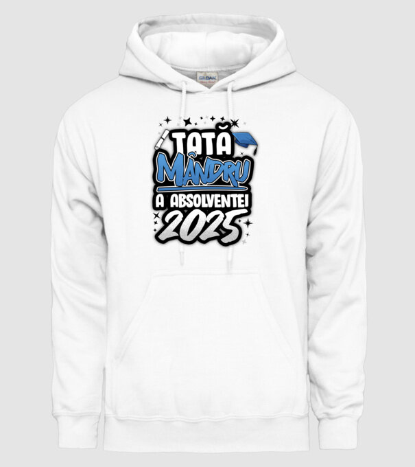 Tată MÂNDRU a absolventei model alb pe tricou