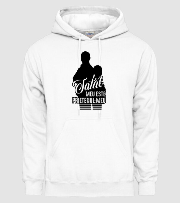 tatăl meu este prietenul meu model alb pe tricou