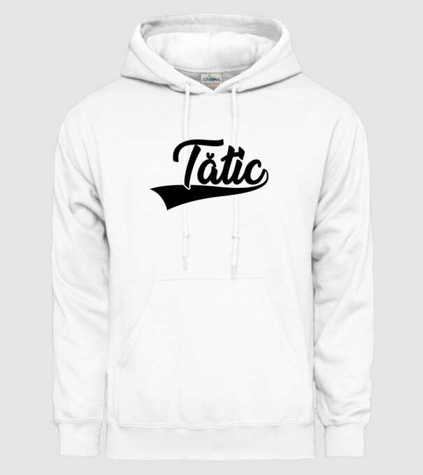 tătic model alb pe tricou