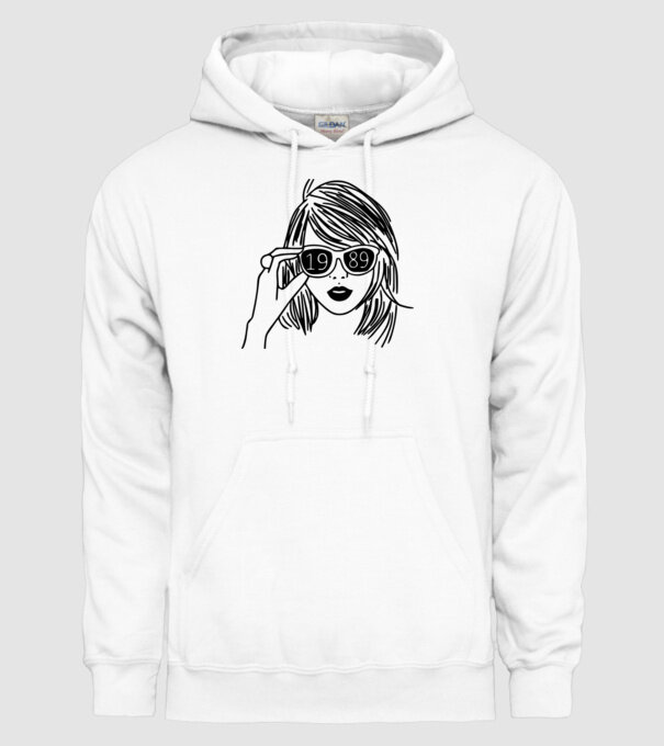 Taylor Swift 1989 model alb pe tricou