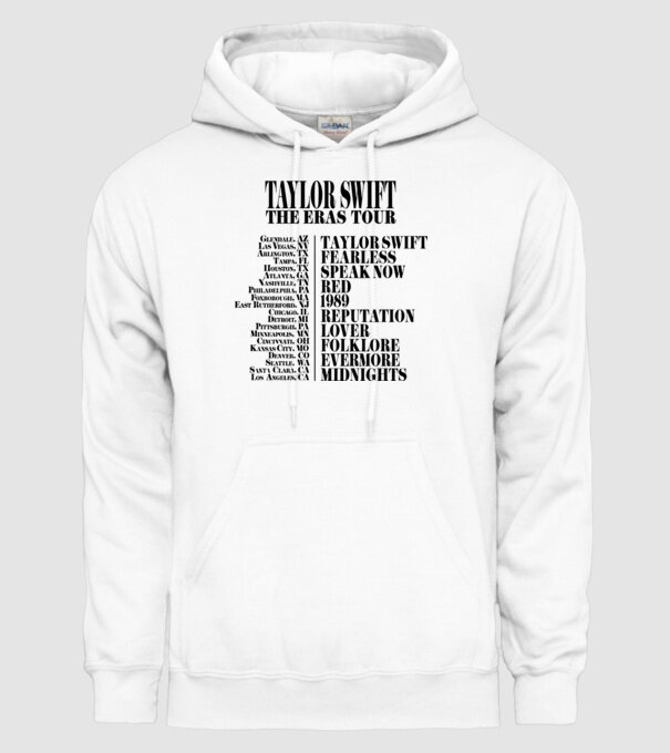 Taylor Swift Eras tour back model alb pe tricou