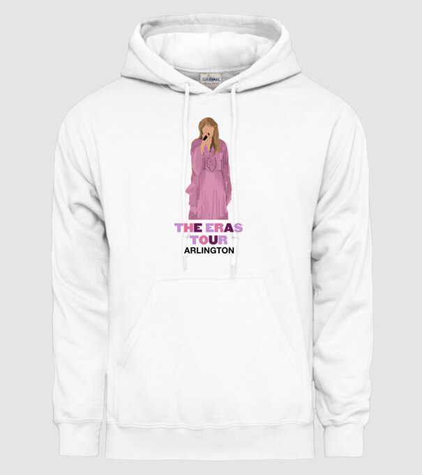 Taylor Swift The Eras Tour Arlington 3 model alb pe tricou