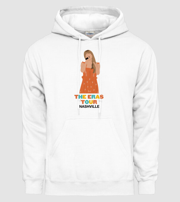 Taylor Swift The Eras Tour Nashville 3 model alb pe tricou