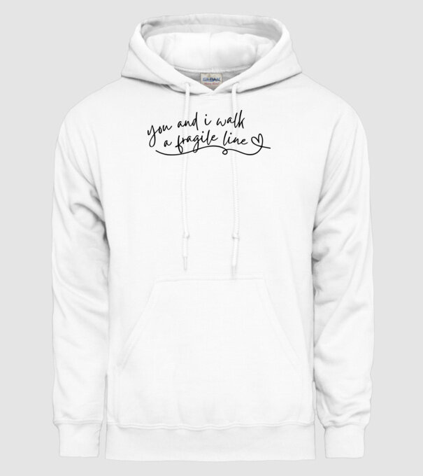 Taylor Swift you and i walk a fragile line model alb pe tricou