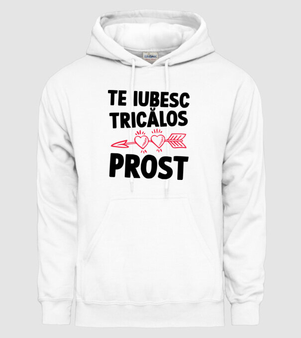 Te iubesc, ticălos prost model alb pe tricou