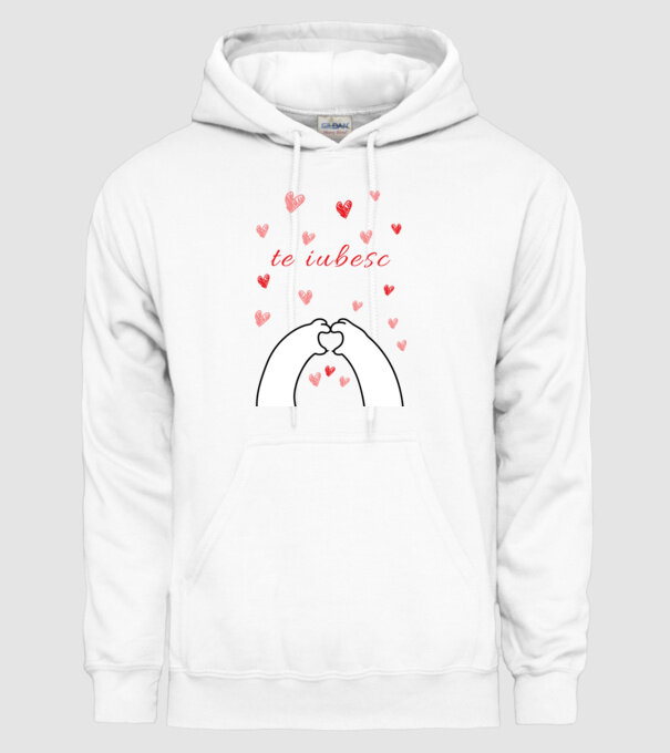 te iubesc model alb pe tricou