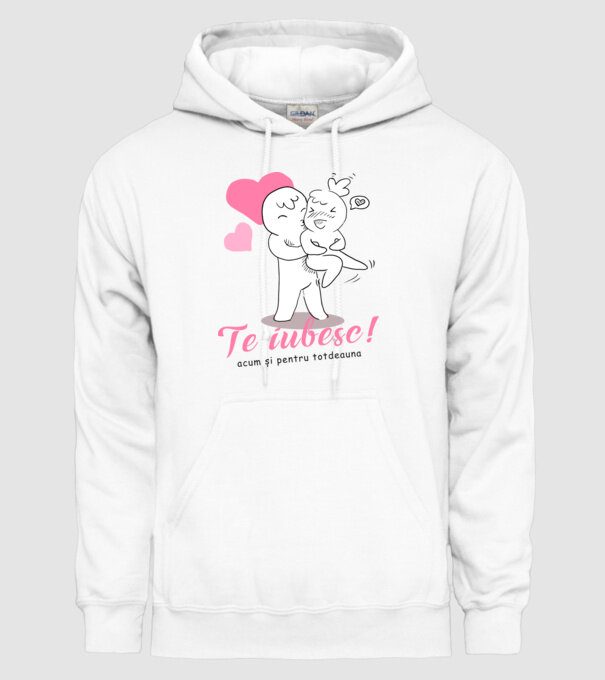 te iubesc model alb pe tricou