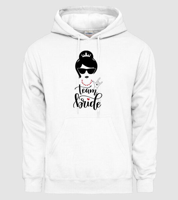Team Cool Bride model alb pe tricou