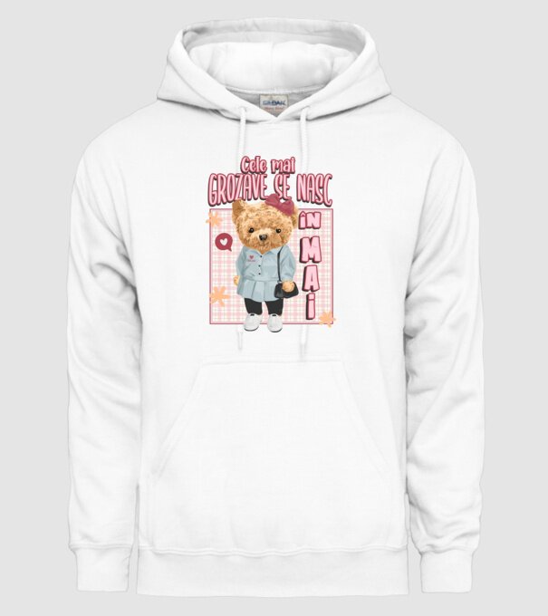 Teddy cele cool girl MAI model alb pe tricou